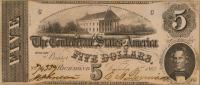 Gallery image for Confederate States of America p51a: 5 Dollars